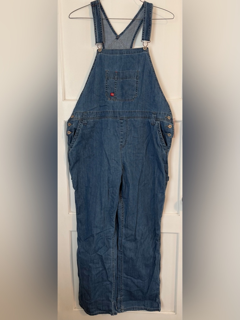 Dickies Women's Relaxed Fit Straight Leg Bib Overalls NWT XL